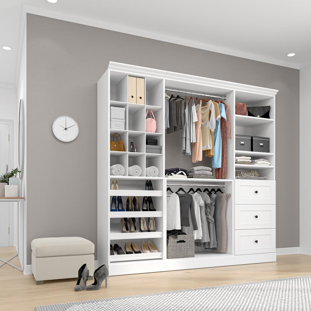 Versatile 86W Closet Organization System with Drawers. Picture 13