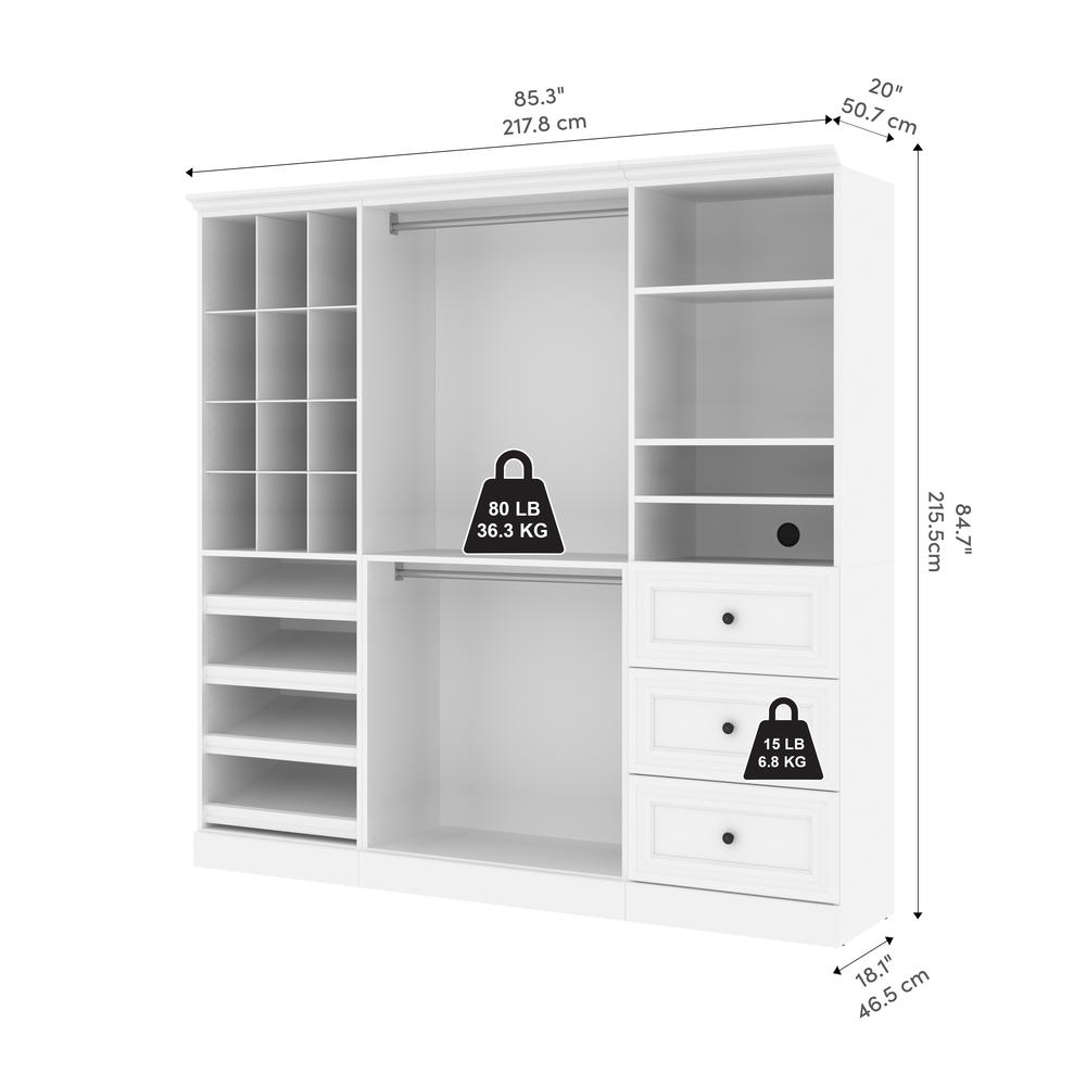 Versatile 86W Closet Organization System with Drawers. Picture 10