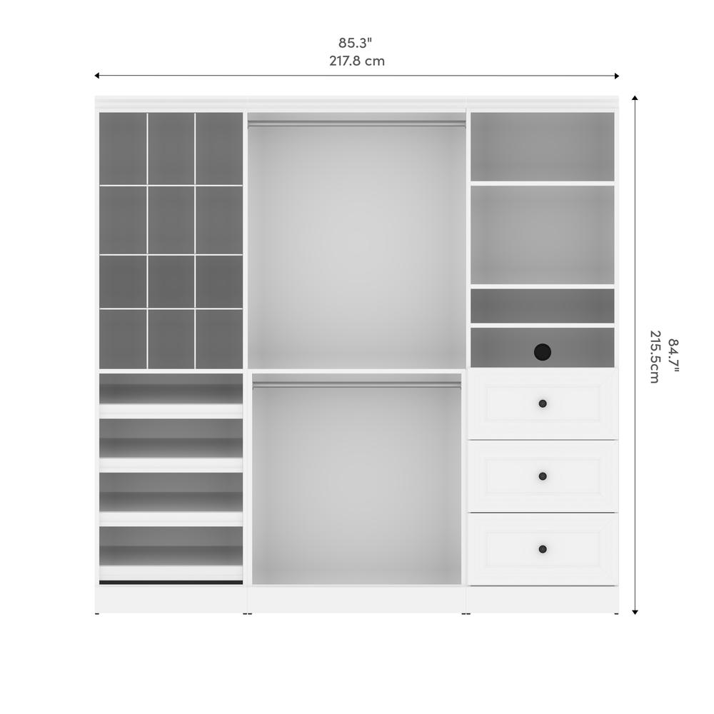 Versatile 86W Closet Organization System with Drawers. Picture 9