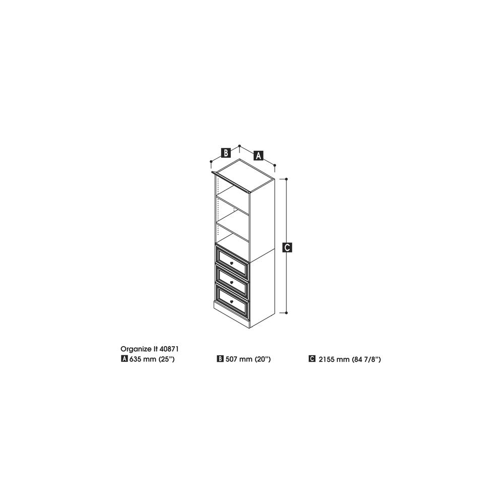 Versatile 25W Closet Organizer with Drawers. Picture 3