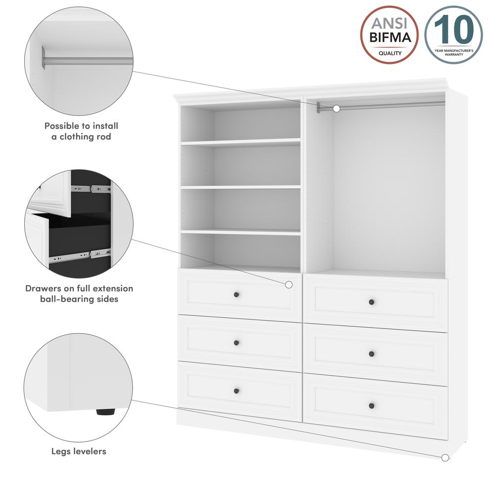 Versatile 72W Closet Organizer with Drawers. Picture 12