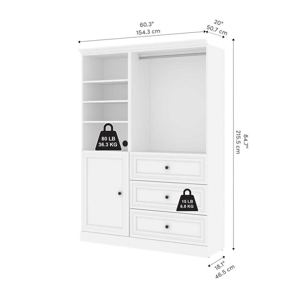 Versatile 61W Closet Organizer System with Doors. Picture 11