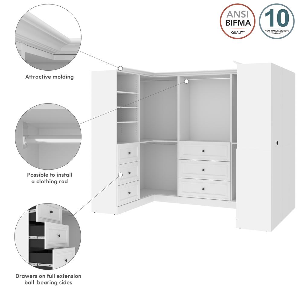 Versatile 108W U-Shaped Walk-In Closet Organizer. Picture 12