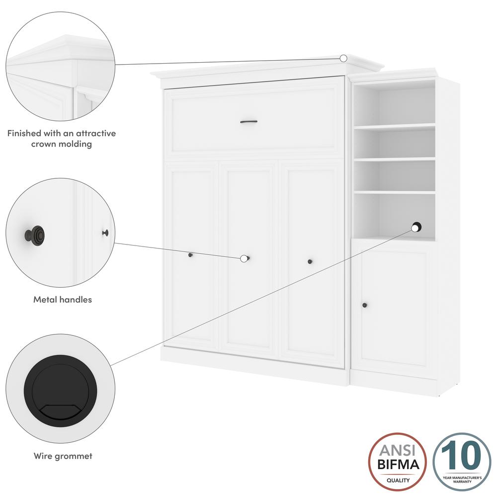 Versatile Queen Murphy Bed and Closet Organizer with Doors (92W). Picture 8