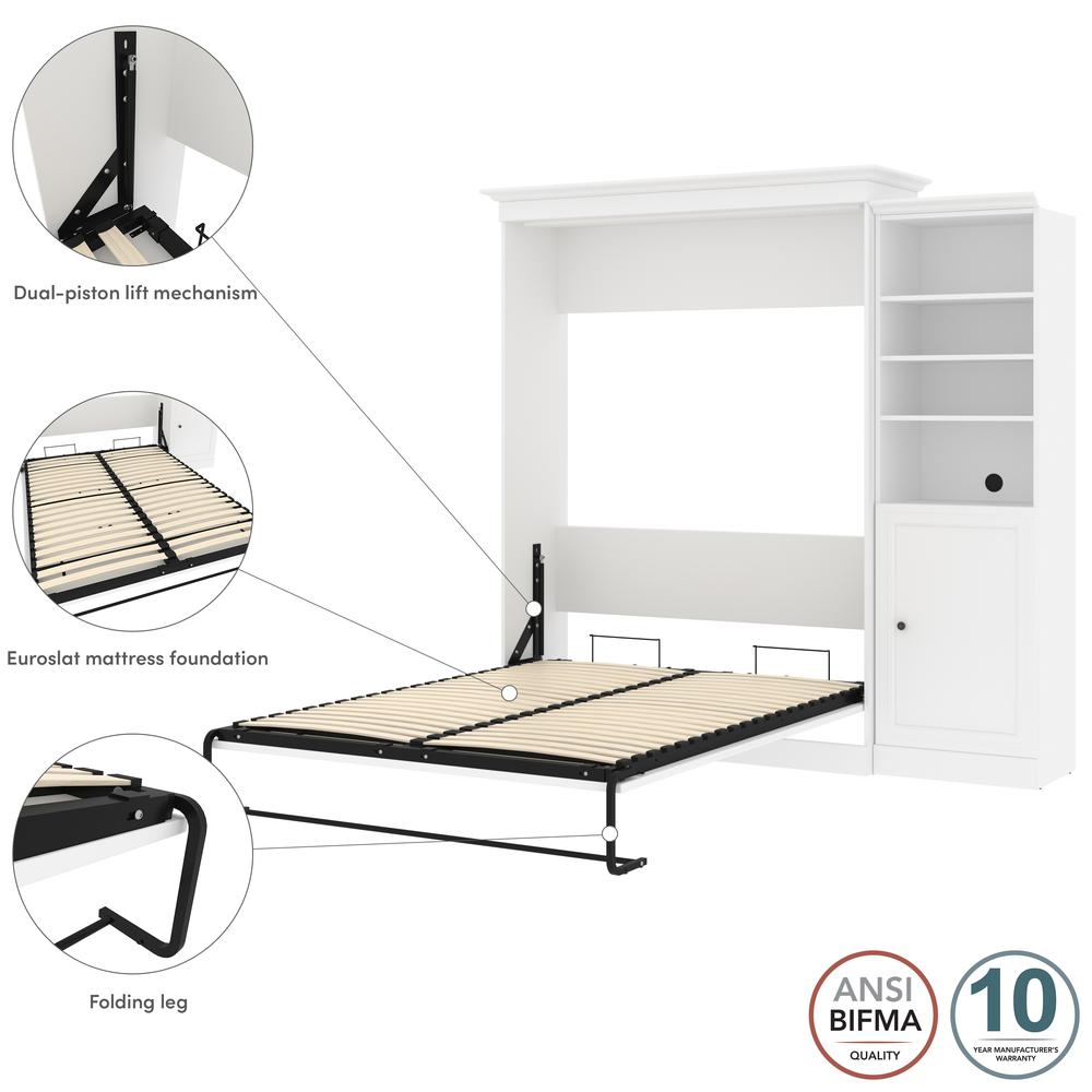 Versatile Queen Murphy Bed and Closet Organizer with Doors (92W). Picture 9