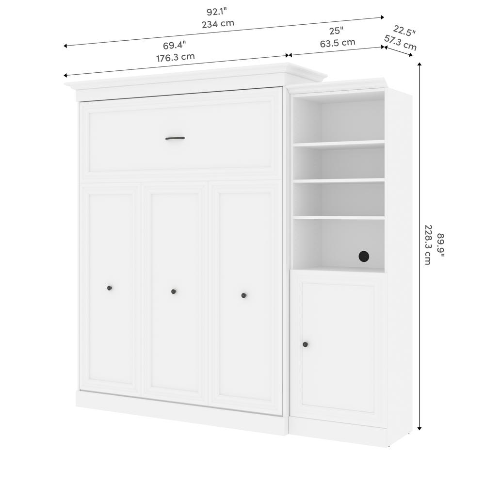 Versatile Queen Murphy Bed and Closet Organizer with Doors (92W). Picture 10