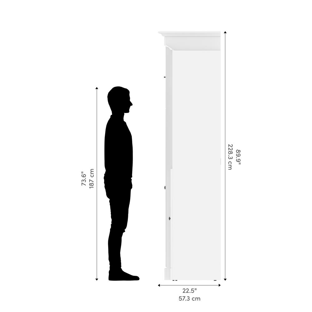 Versatile Queen Murphy Bed and Closet Organizer with Doors (92W). Picture 12