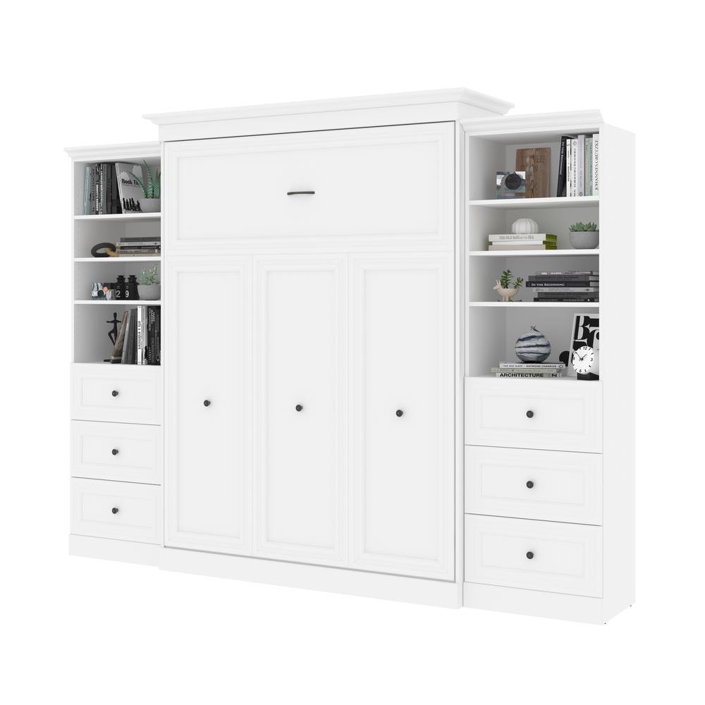 Versatile Queen Murphy Bed and 2 Closet Organizers with Drawers (115W). Picture 3