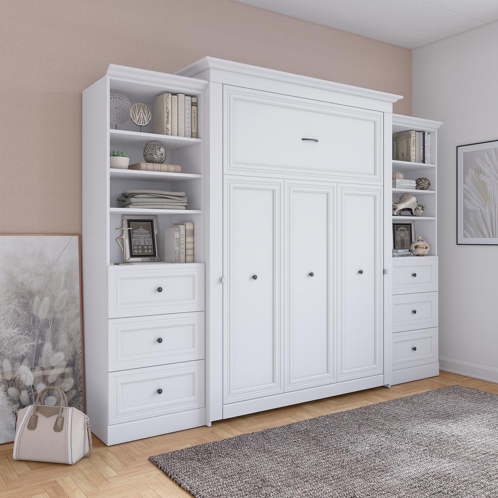 Versatile Queen Murphy Bed and 2 Closet Organizers with Drawers (115W). Picture 28