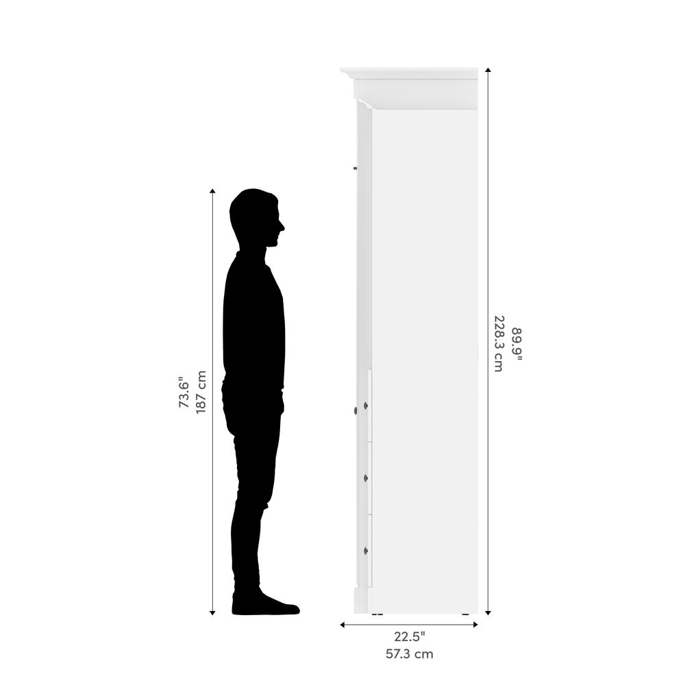 Versatile Queen Murphy Bed and 2 Closet Organizers with Drawers (115W). Picture 13