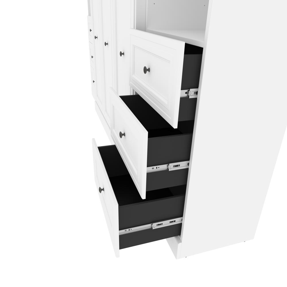 Versatile Queen Murphy Bed and 2 Closet Organizers with Drawers (115W). Picture 19