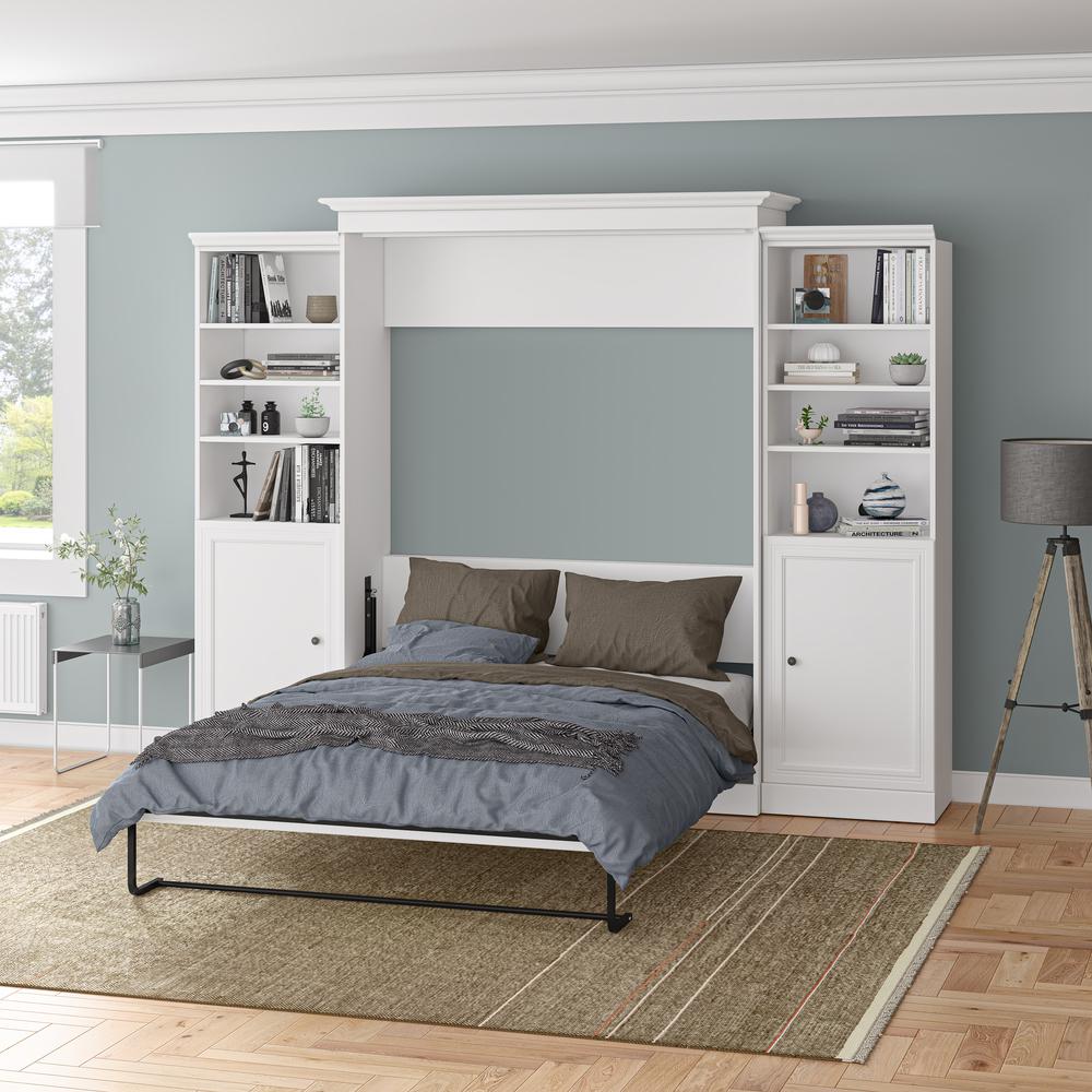 Versatile Queen Murphy Bed and 2 Closet Organizers with Doors (115W). Picture 28
