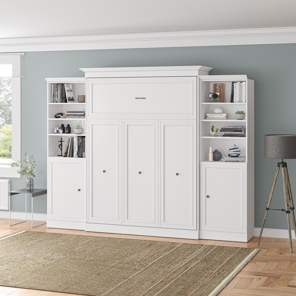 Versatile Queen Murphy Bed and 2 Closet Organizers with Doors (115W). Picture 27