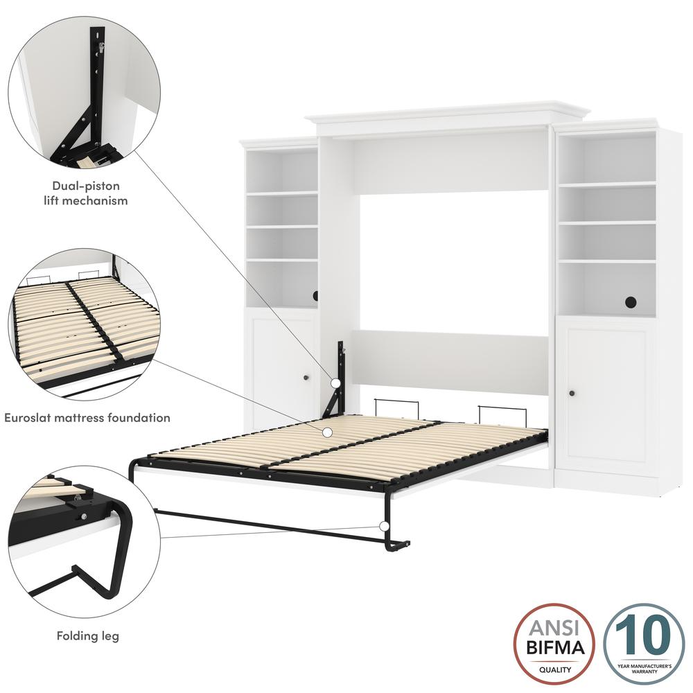 Versatile Queen Murphy Bed and 2 Closet Organizers with Doors (115W). Picture 12