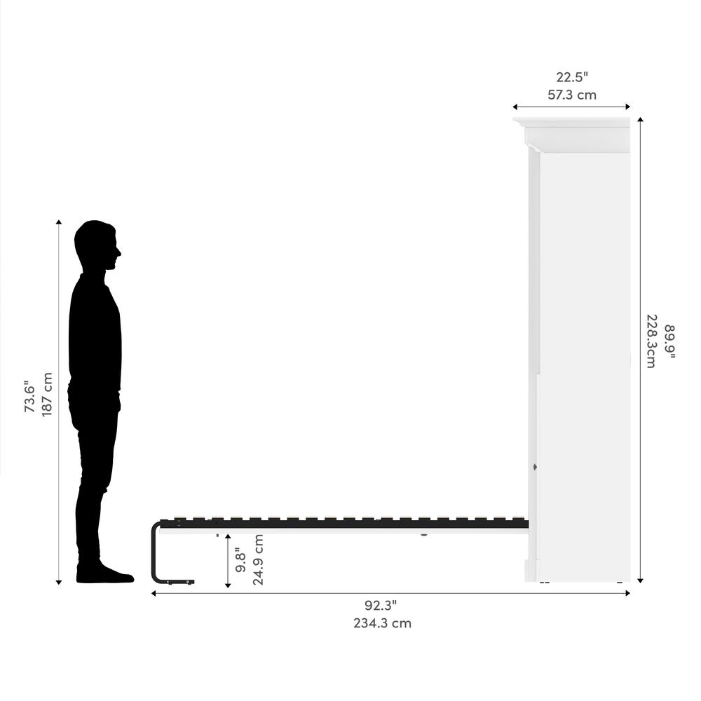 Versatile Queen Murphy Bed and 2 Closet Organizers with Doors (115W). Picture 16
