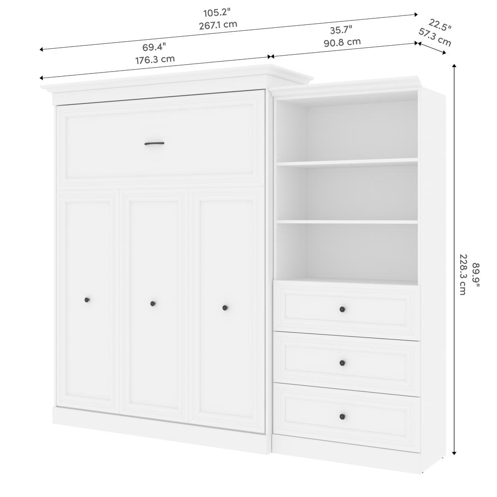 Versatile Queen Murphy Bed and Closet Organizer with Drawers (103W). Picture 13
