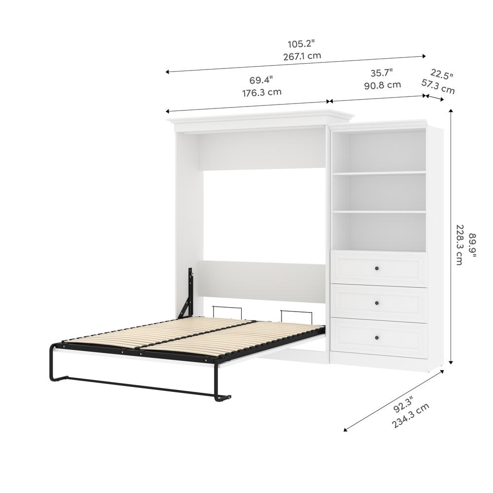 Versatile Queen Murphy Bed and Closet Organizer with Drawers (103W). Picture 14