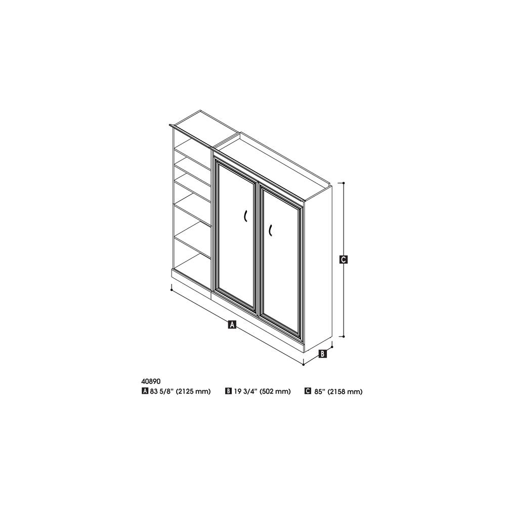 Versatile Full Murphy Bed and Closet Organizer (84W). Picture 23