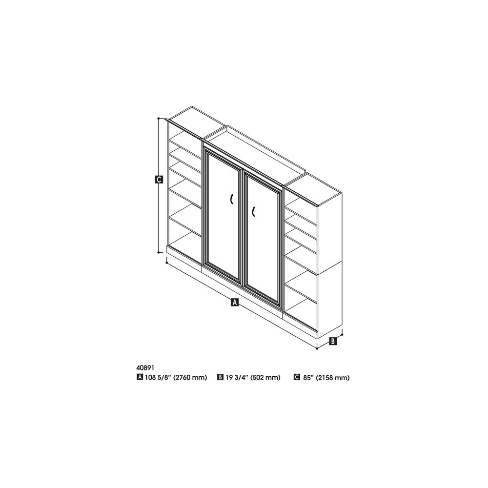 Versatile Full Murphy Bed and 2 Closet Organizers (109W). Picture 23