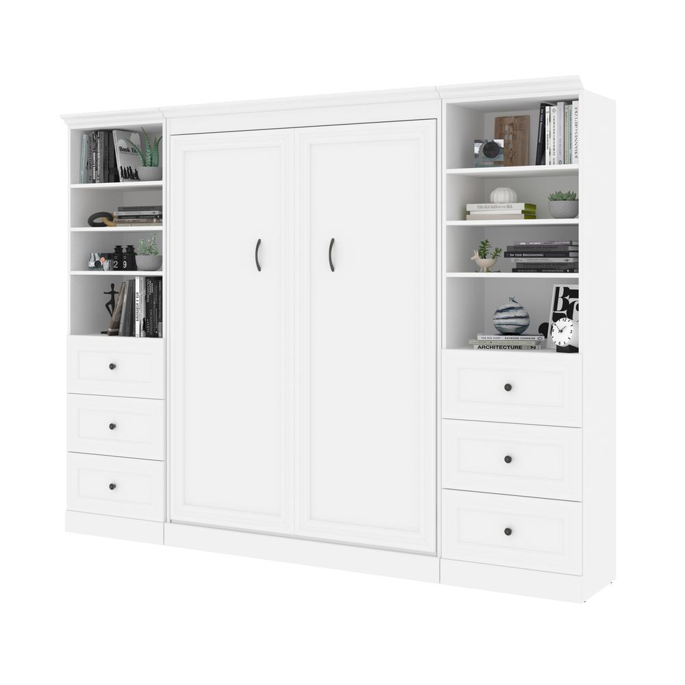 Versatile Full Murphy Bed and 2 Closet Organizers with Drawers (109W). Picture 3