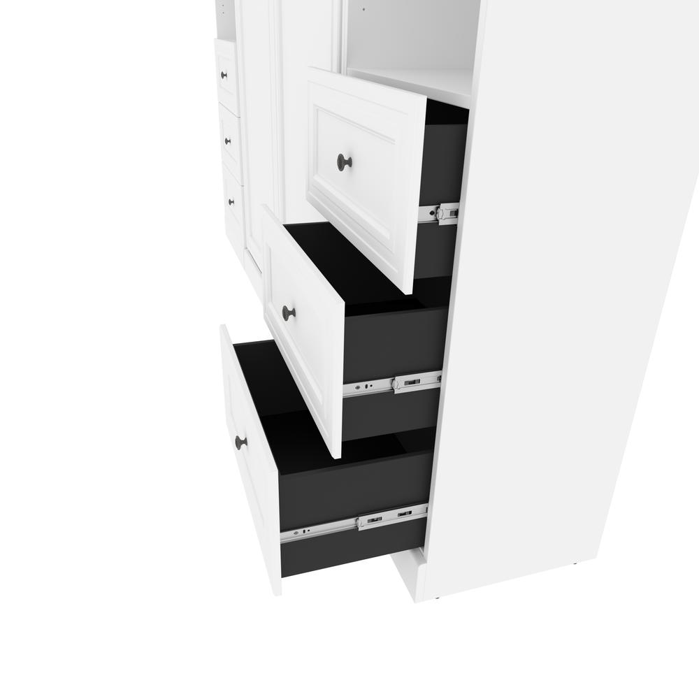 Versatile Full Murphy Bed and 2 Closet Organizers with Drawers (109W). Picture 21