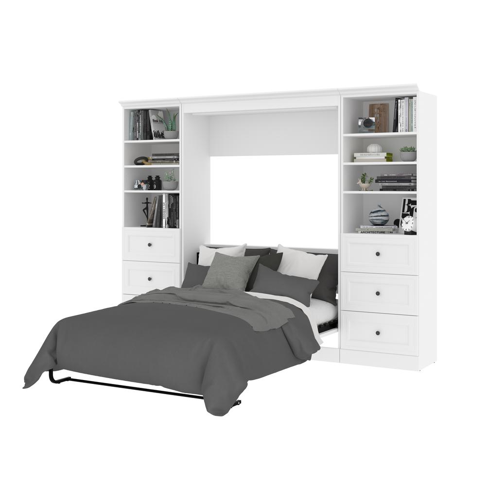 Versatile Full Murphy Bed and 2 Closet Organizers with Drawers (109W). Picture 10