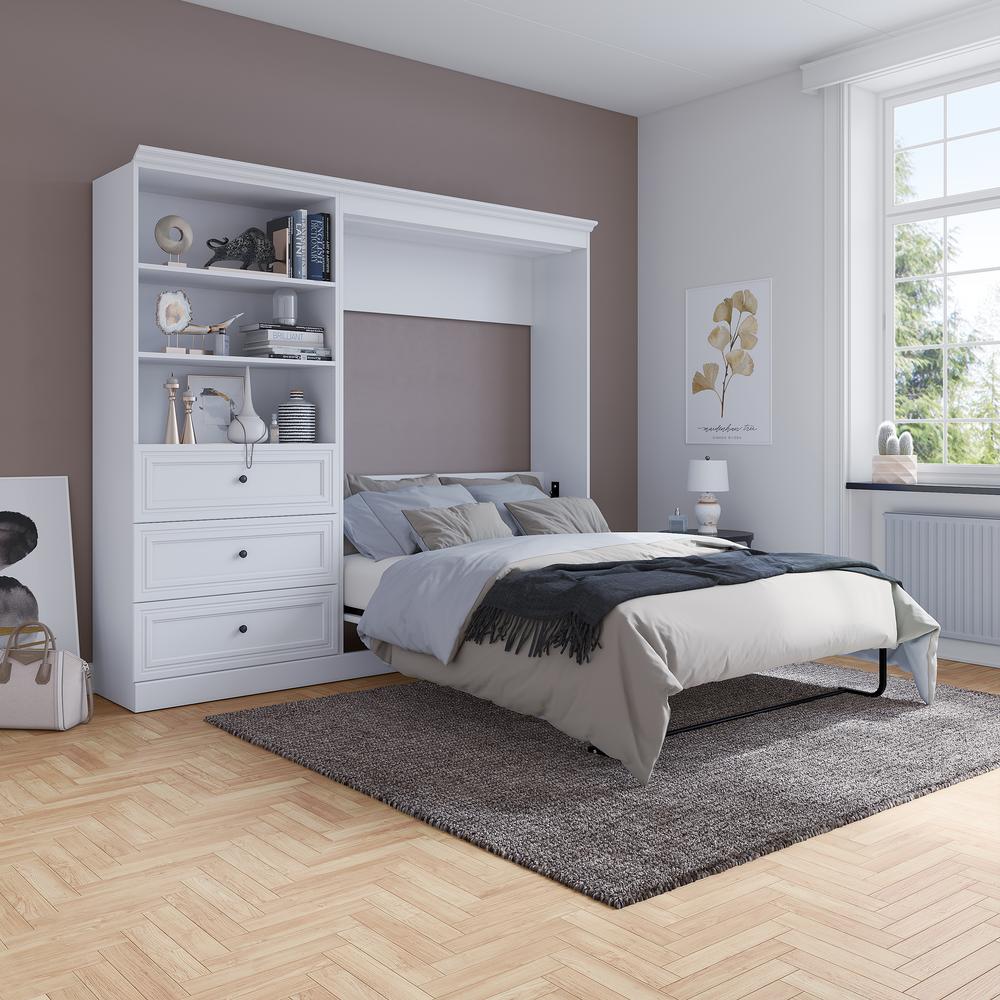 Versatile Full Murphy Bed and Closet Organizer with Drawers (95W). Picture 27