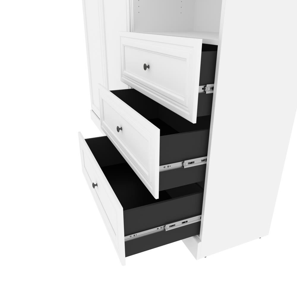Versatile Full Murphy Bed and Closet Organizer with Drawers (95W). Picture 21