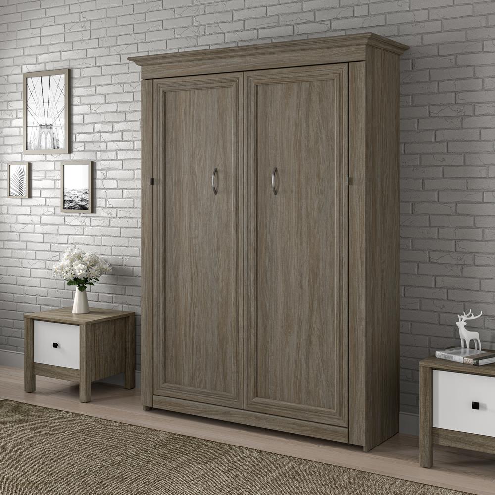 Versatile 66W Full Murphy Bed in Walnut Gray. Picture 26