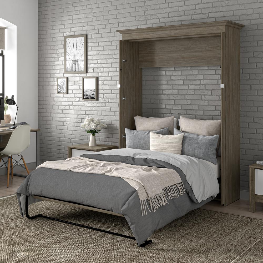 Versatile 66W Full Murphy Bed in Walnut Gray. Picture 25