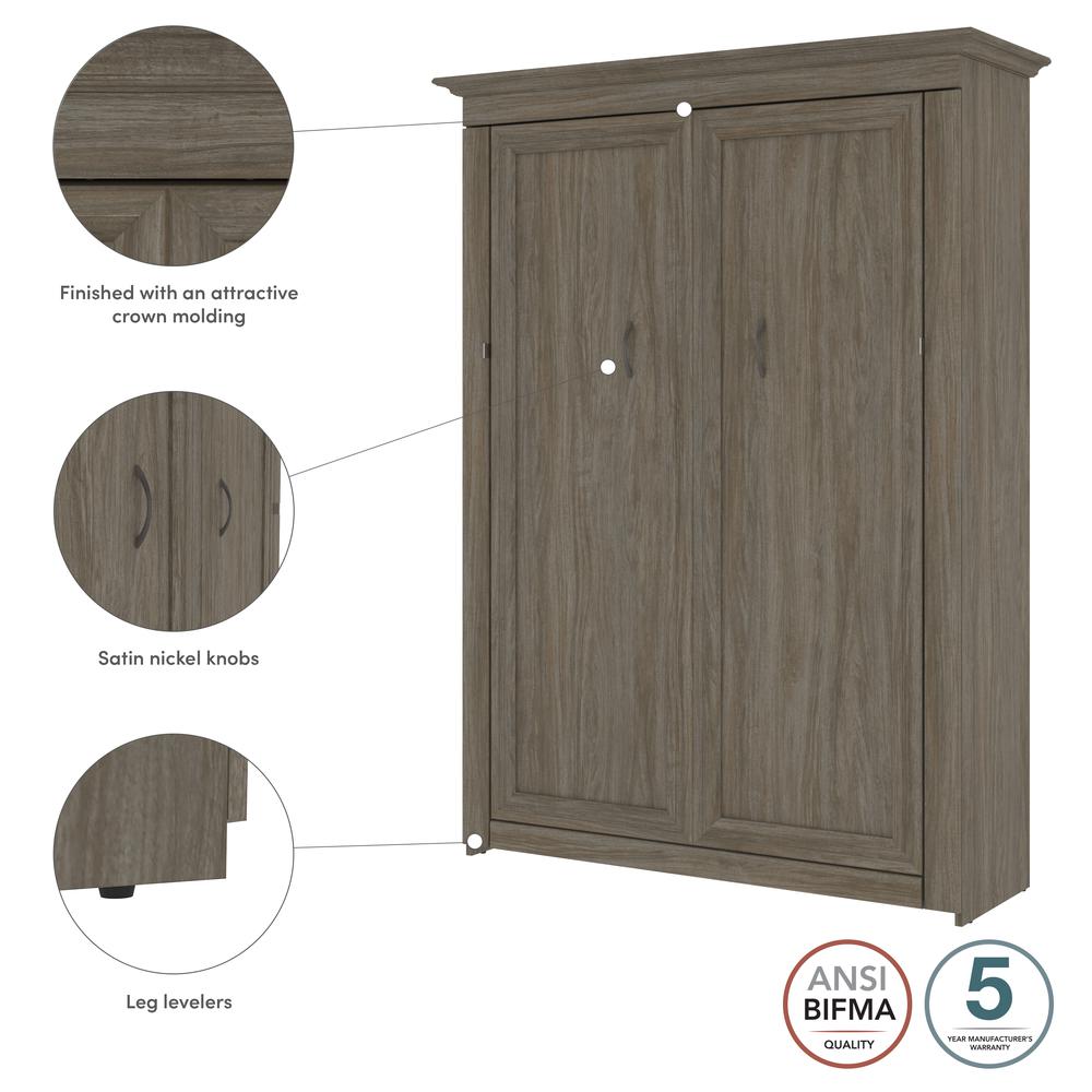 Versatile 66W Full Murphy Bed in Walnut Gray. Picture 10