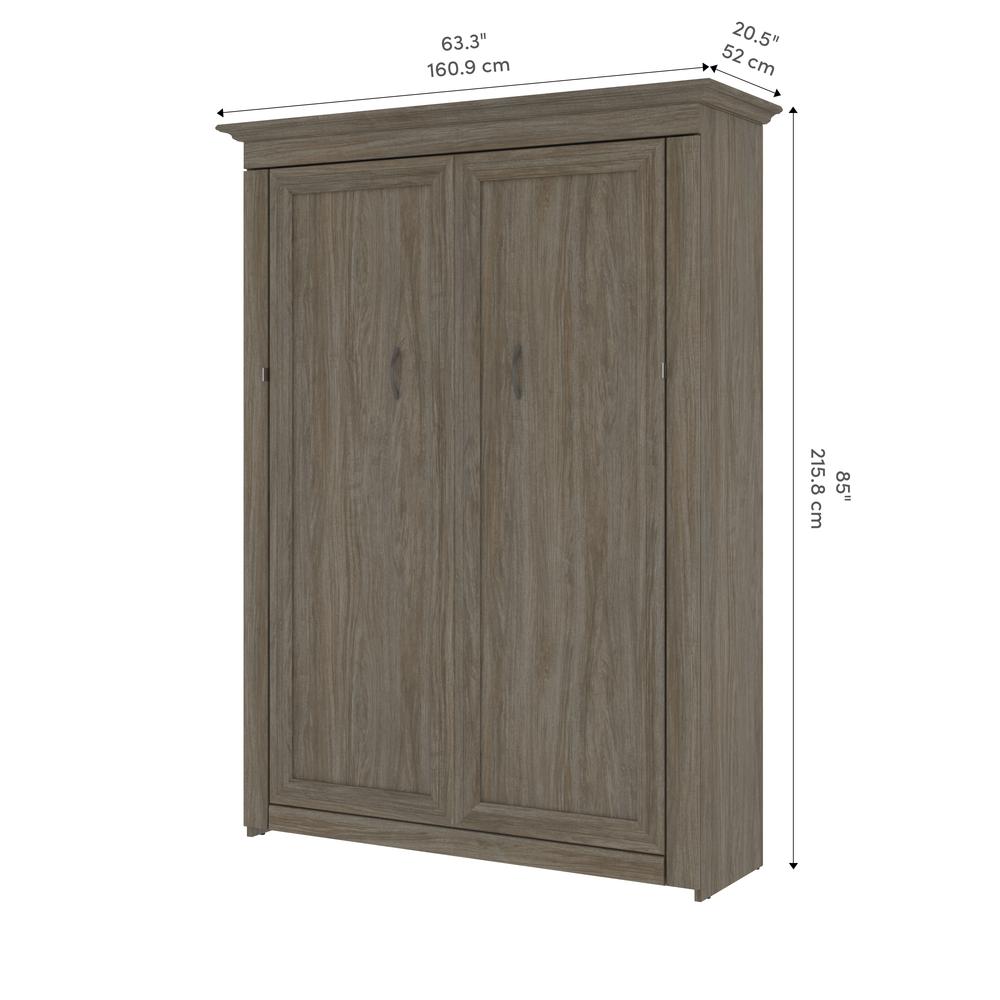Versatile 66W Full Murphy Bed in Walnut Gray. Picture 12