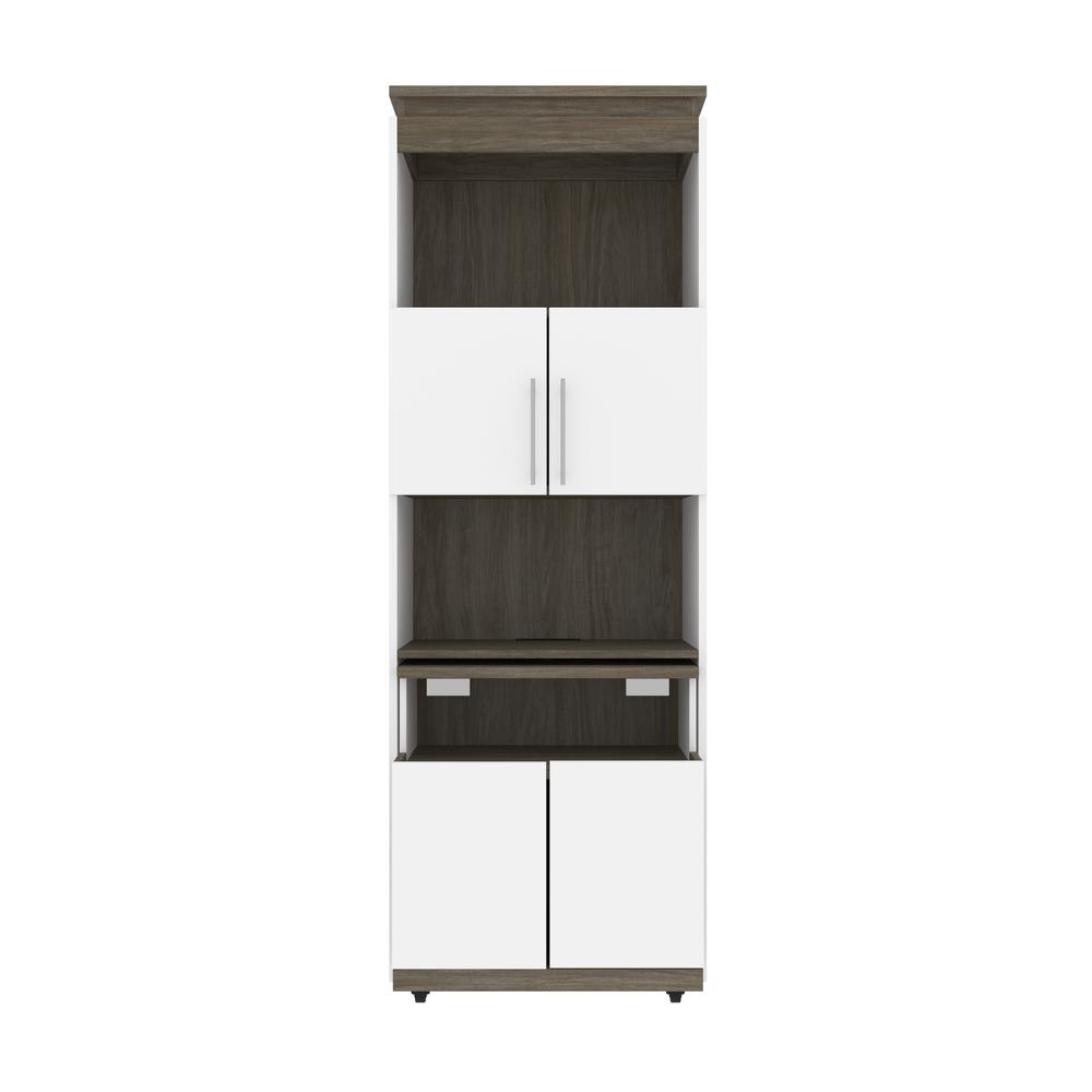 Orion 30W Tall Storage Cabinet with Doors and Fold-Out Desk. Picture 3