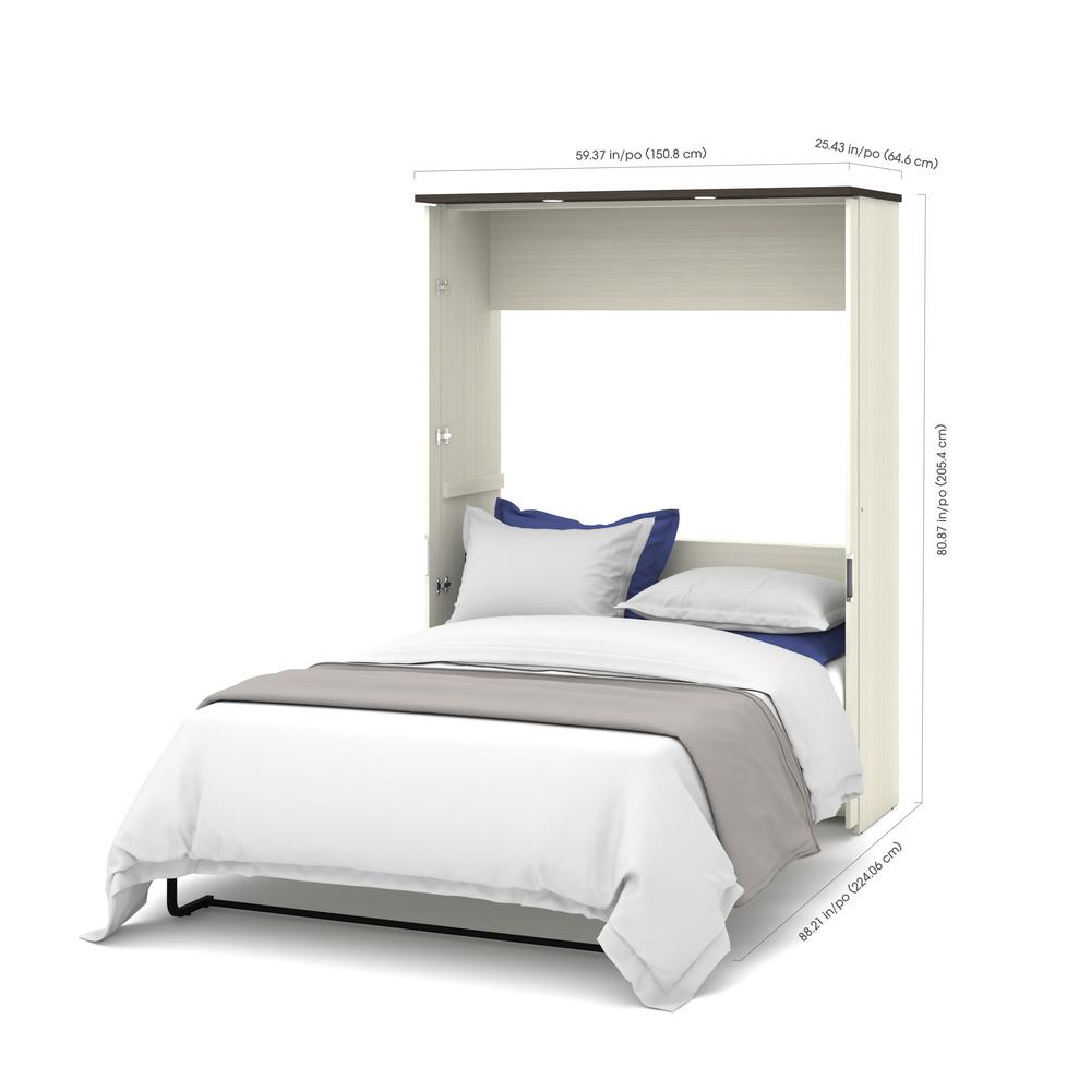 Lumina Full Murphy Bed with Desk and 2 Storage Cabinets (107W). Picture 3
