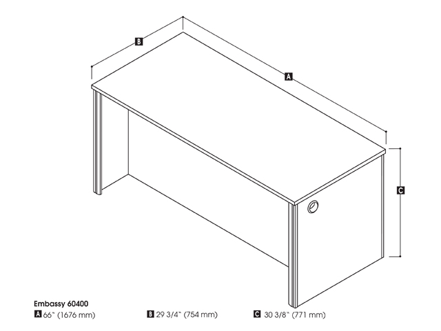 66W Desk Shell. Picture 2