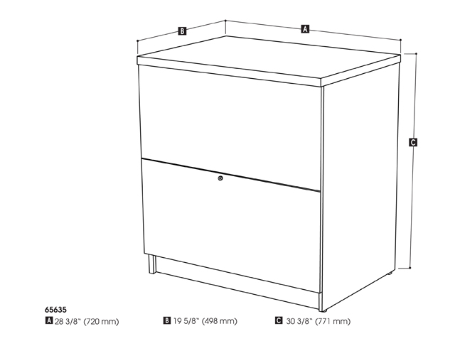 Standard Lateral file in White. Picture 2