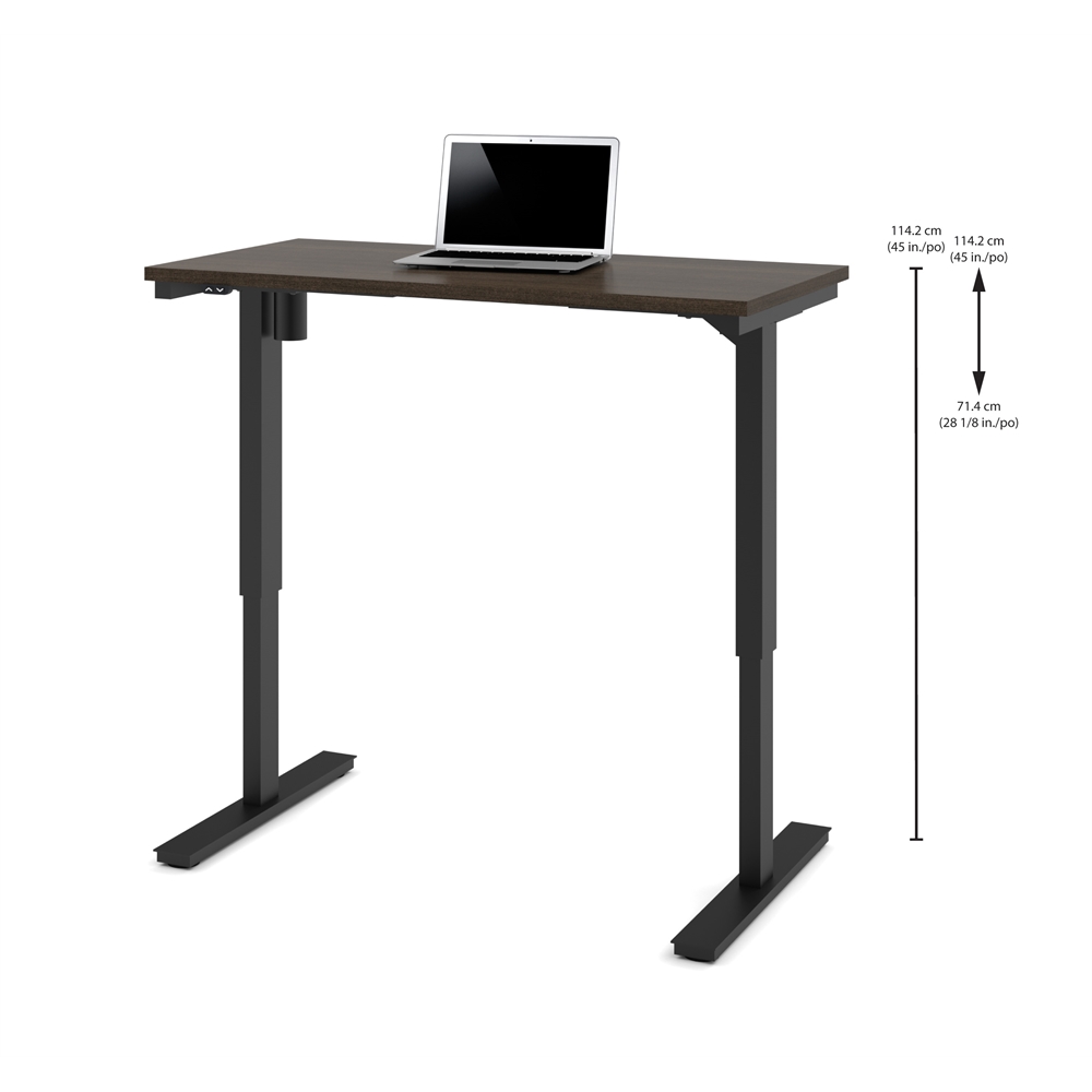 24" x 48" Electric Height adjustable table in Dark Chocolate. Picture 4