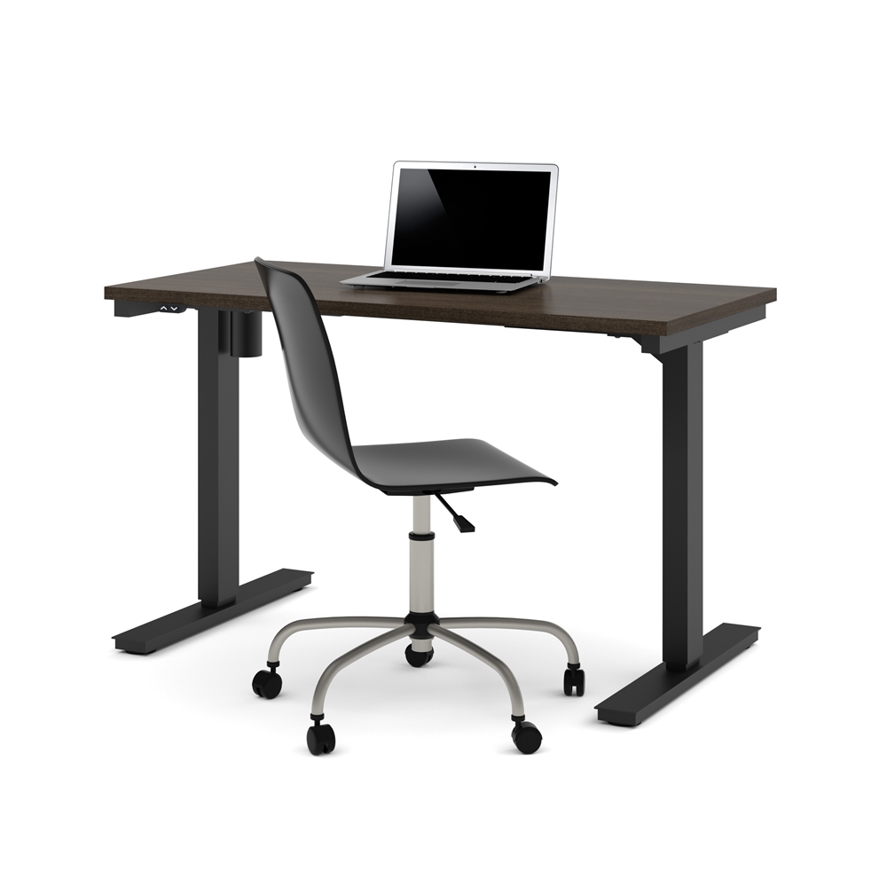 24" x 48" Electric Height adjustable table in Dark Chocolate. Picture 3