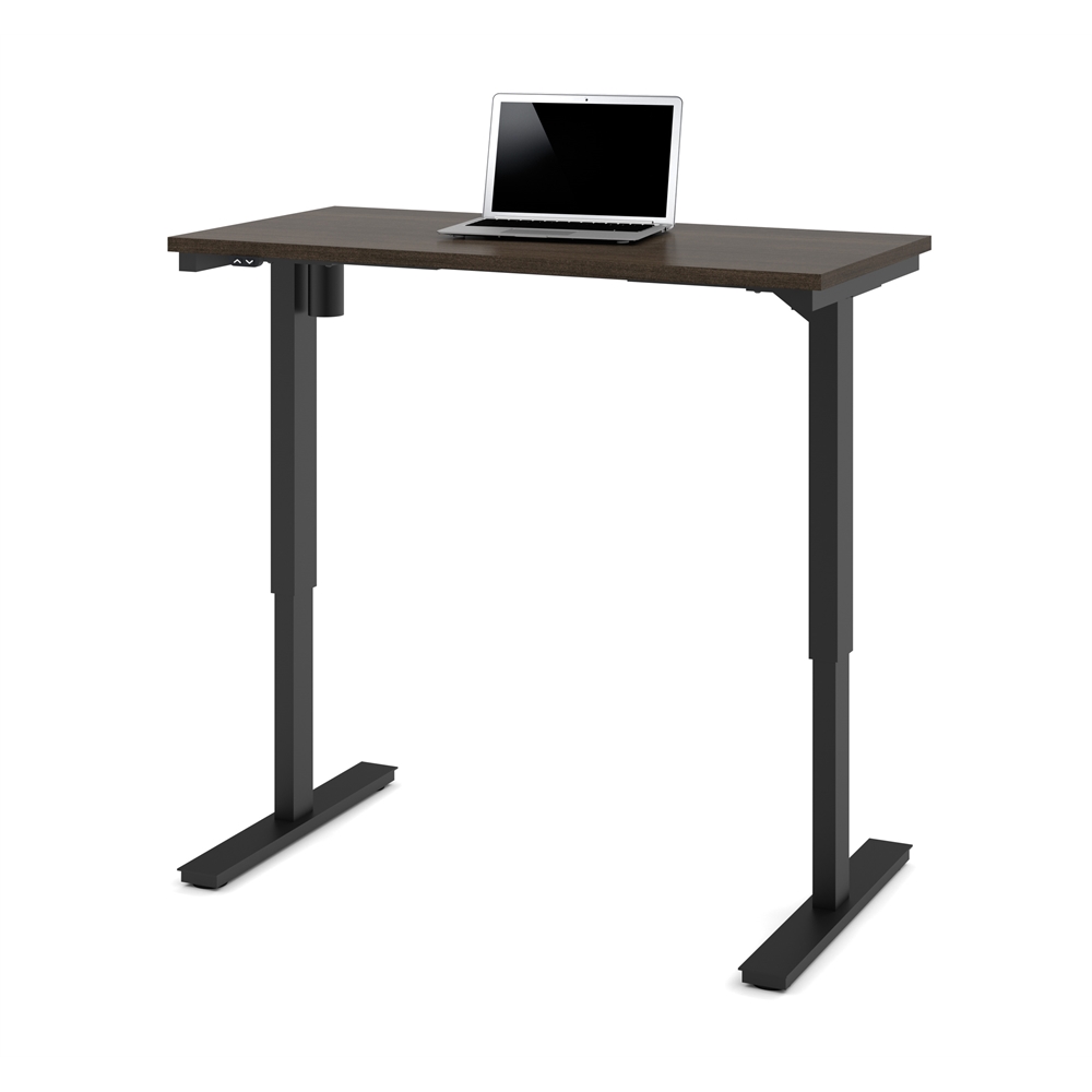 24" x 48" Electric Height adjustable table in Dark Chocolate. Picture 1