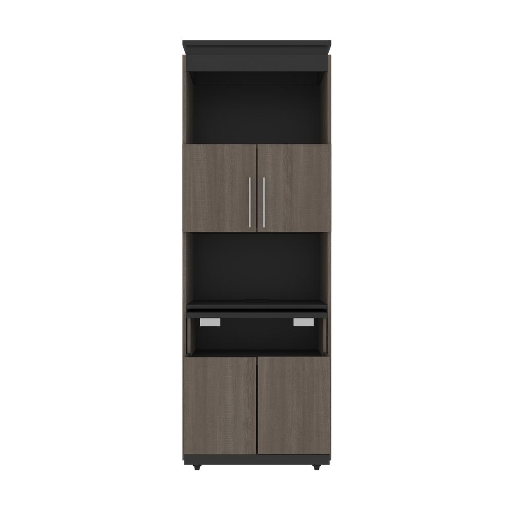 Orion 30W Tall Storage Cabinet with Doors and Fold-Out Desk. Picture 3