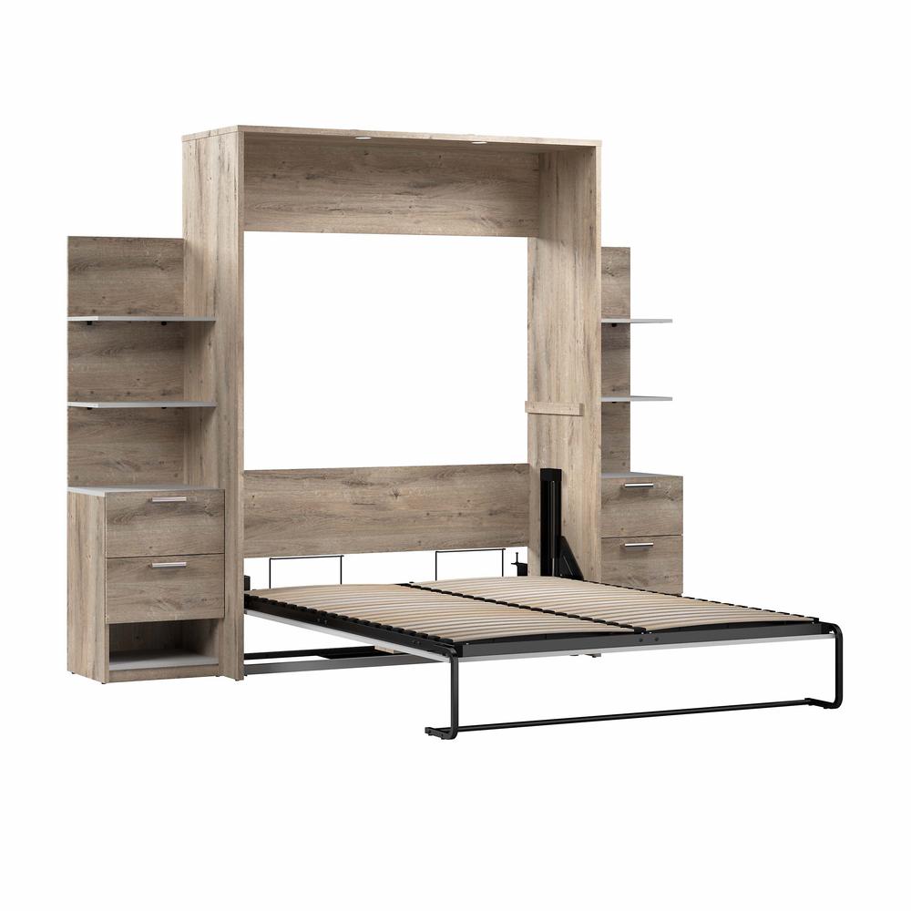Cielo Queen Murphy Bed with Nightstands and Floating Shelves (105W). Picture 4