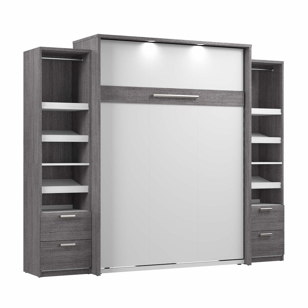 Cielo Queen Murphy Bed and 2 Narrow Closet Organizers with Drawers (105W). Picture 1