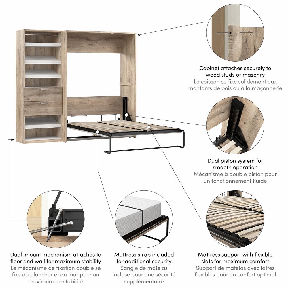 Cielo Full Murphy Bed with Closet Organizer (89W). Picture 5