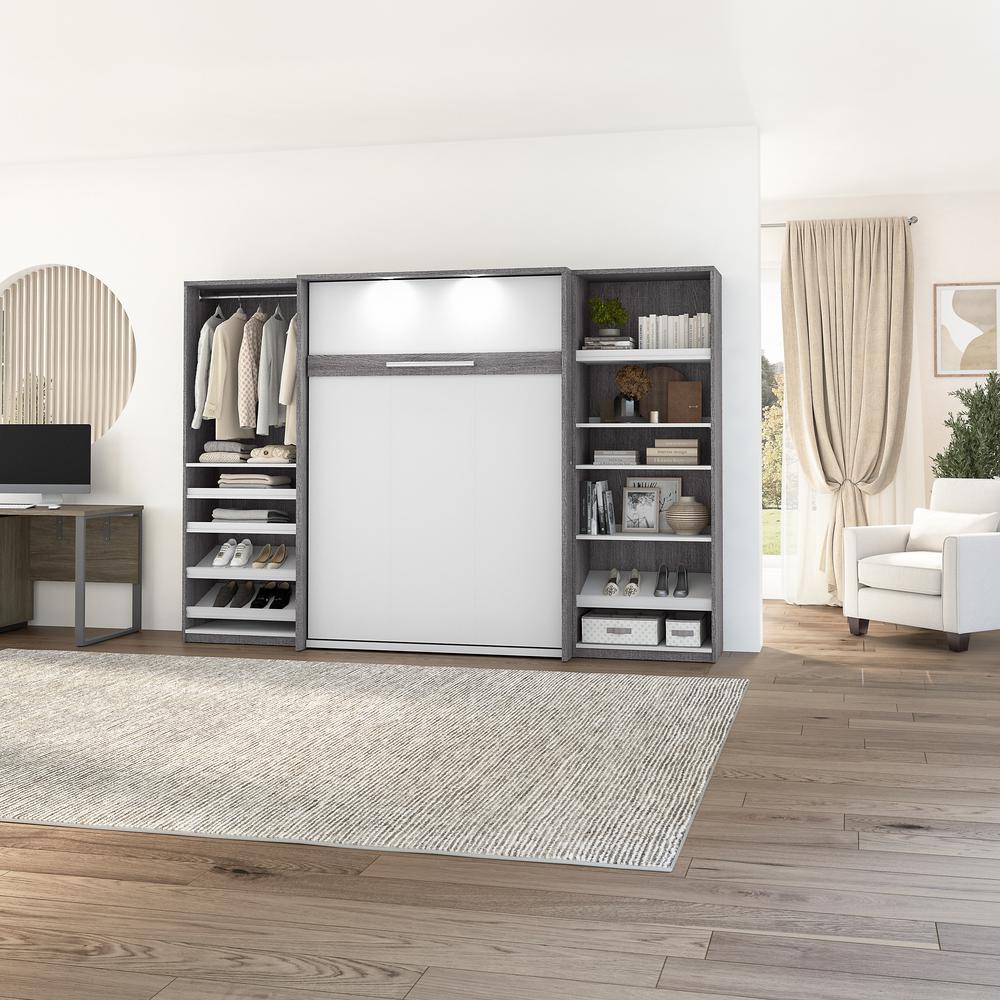 Cielo Full Murphy Bed with 2 Closet Organizers (119W). Picture 3