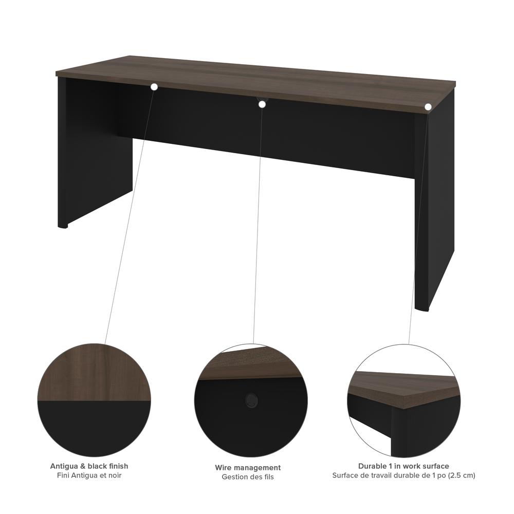 72W L-Shaped Standing Desk with Pedestal and Hutch. Picture 8