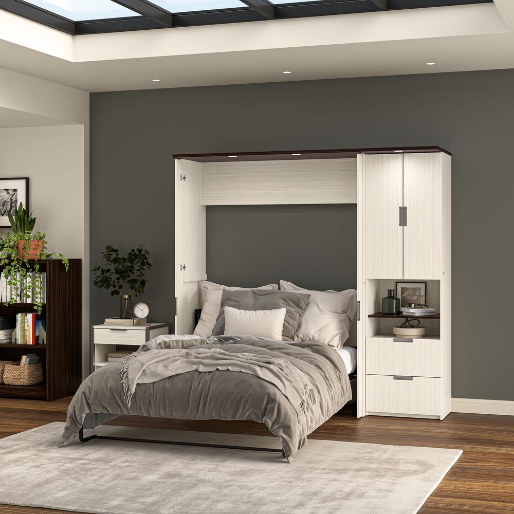 Lumina Full Murphy Bed with Storage Cabinet (84W). Picture 11