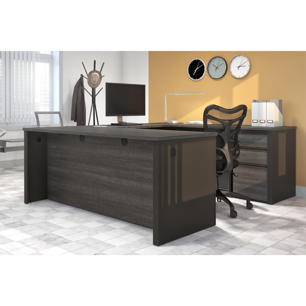 72W U-Shaped Executive Desk with Pedestal. Picture 4