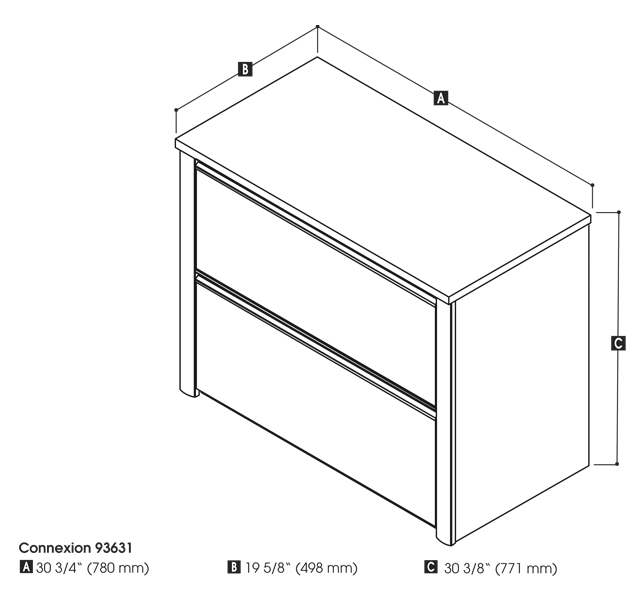2 Drawer Lateral File Cabinet. Picture 3