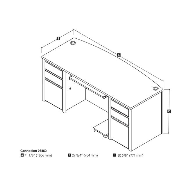 72W Executive Desk. Picture 5