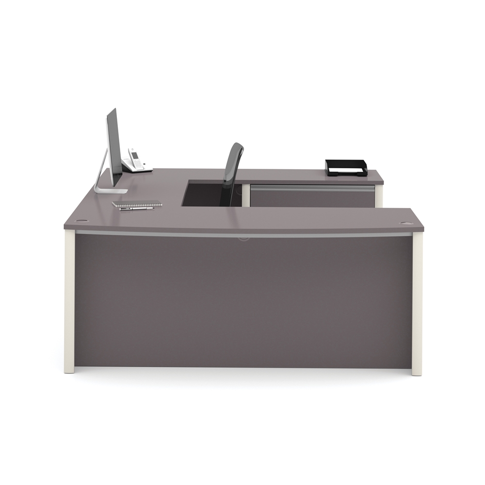 72W U-Shaped Executive Desk with Lateral File Cabinet. Picture 4